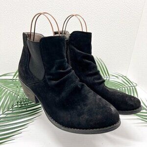 Eurosoft by Sofft Women's Adeah Western Bootie Size 11M Black Microsuede
